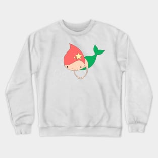 Cotton Candy Mermaid Digital Art | Melanie Jensen Illustrations Crewneck Sweatshirt